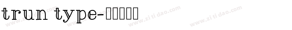 trun type字体转换